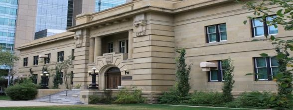 Main entrance of the historic Calgary Court of Appeal